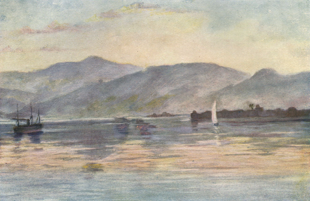 BEIRUT. Mount Sannine; Lazaretto by Margaret Thomas. Lebanon 1908 old print